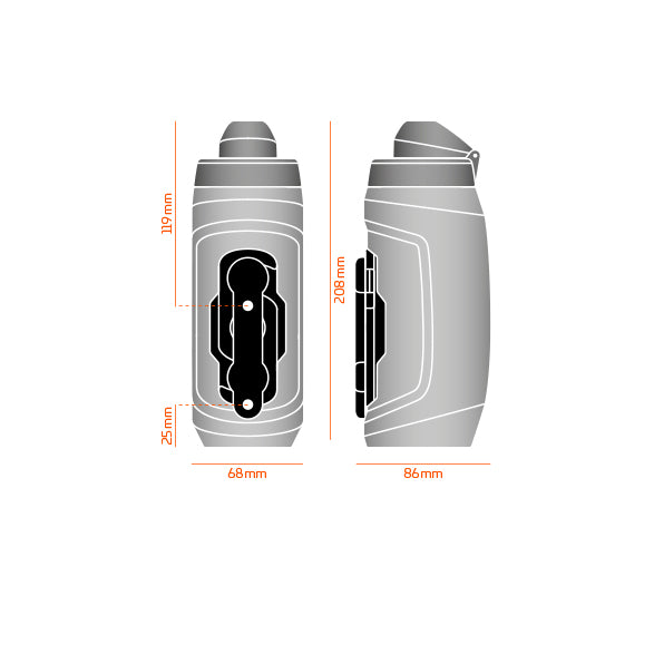 Fidlock Fidlock Twist Bottle 590 inkl. Base Fahrrad-Befestigung transparent/sc &vert; fahrrad.de Cyber Monday