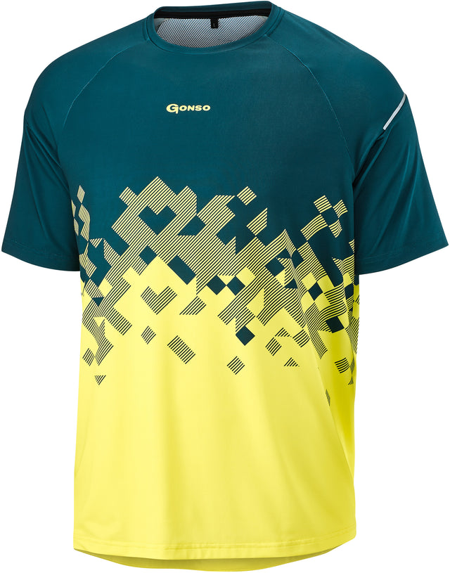 Gonso Gonso Mesores Kurzarm Fahrradshirt Herren petrol/gelb &vert; fahrrad.de Blitzverkäufe