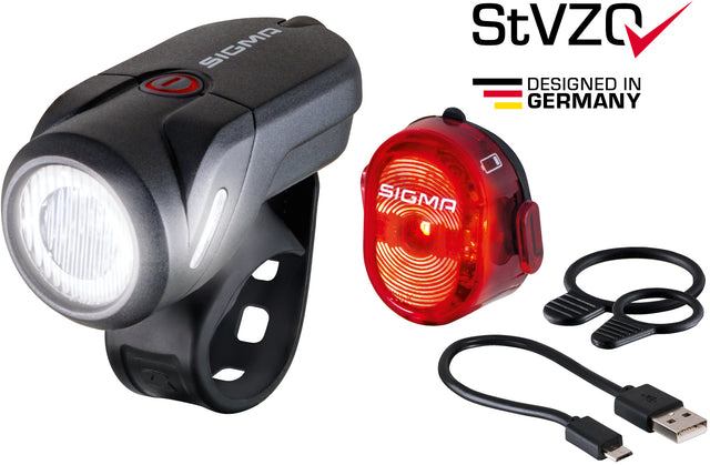 SIGMA Sigma Aura 35/Nugget II USB Beleuchtungsset &vert; fahrrad.de Exklusive Angebote