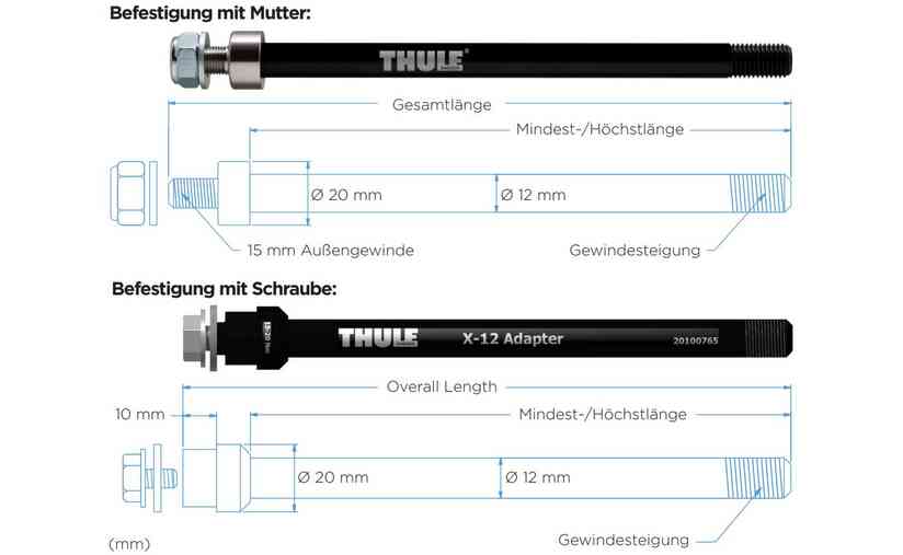 Thule Steckachse M12 x 1.75 Maxle/Trek Weihnachtsangebot